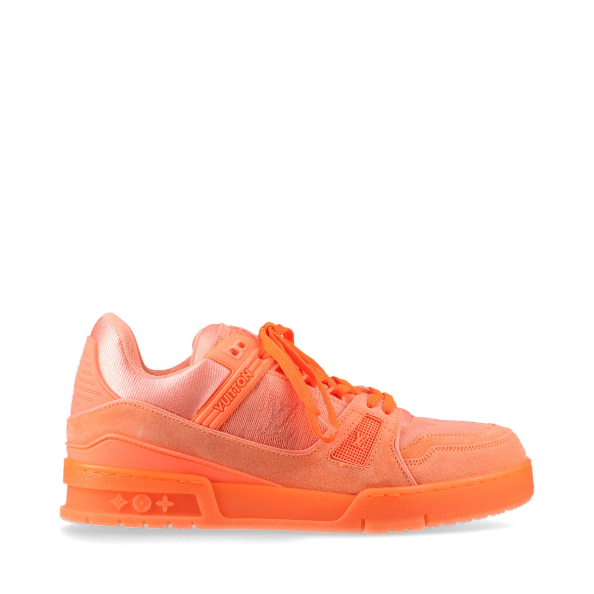 Louis Vuitton LV Trainer Line 20 Years Suede x Fabric Sneakers UK6 1/2 Mens Orange GO1210 Monogram LV Logo Bag