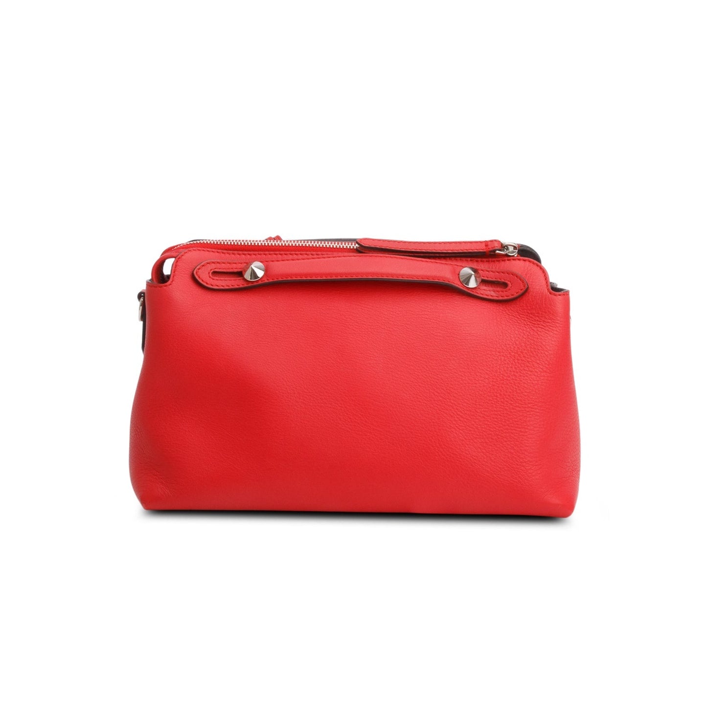 Fendi Red Vitello Dolce Medium By the Way Flower Boston Bag