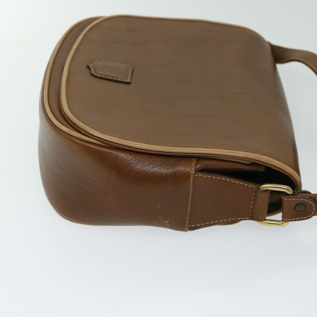 Luxury CELINE Shoulder Bag Leather Brown 68342