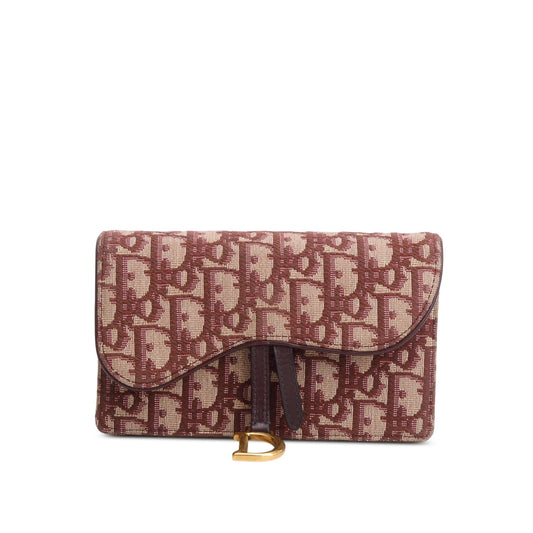 Christian Dior Red Oblique Saddle Belt Pouch