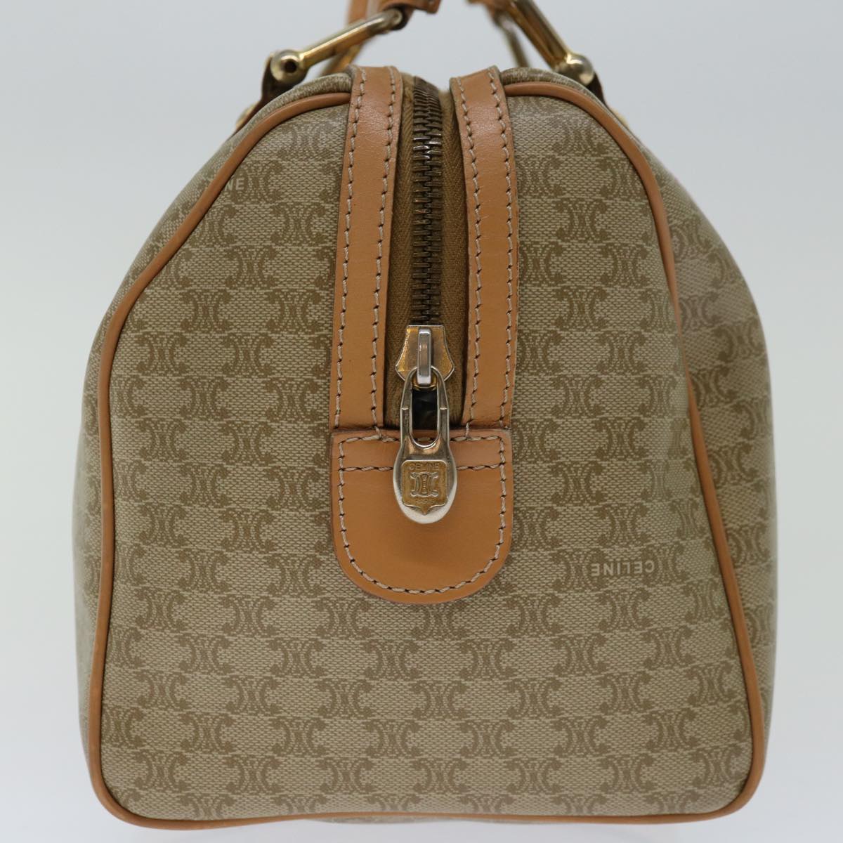 Luxury CELINE Macadam Canvas Hand Bag Beige 68570