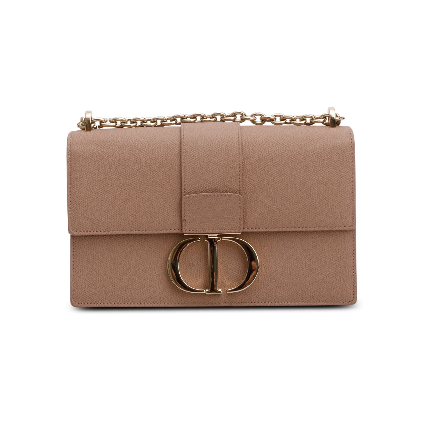 Christian Dior Pink Grained Calfskin 30 Montaigne Flap Bag