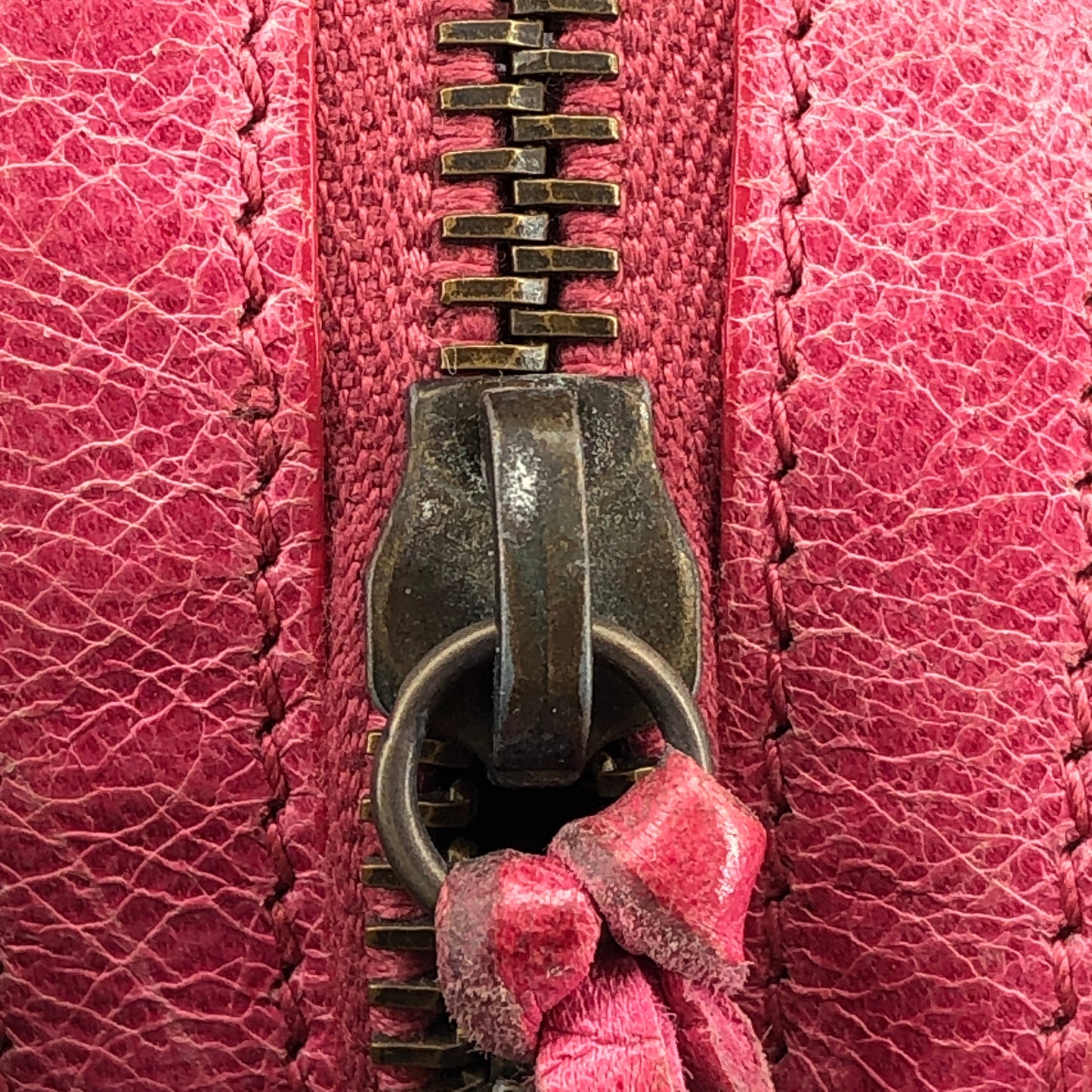 Balenciaga Pink Distressed Leather City Handbag Shoulder Bag