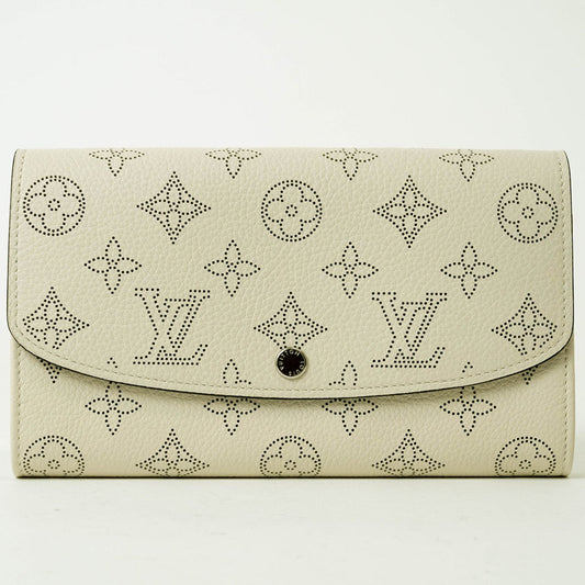 Louis Vuitton Lv ivory Leather Long Wallet (Bi-Fold)