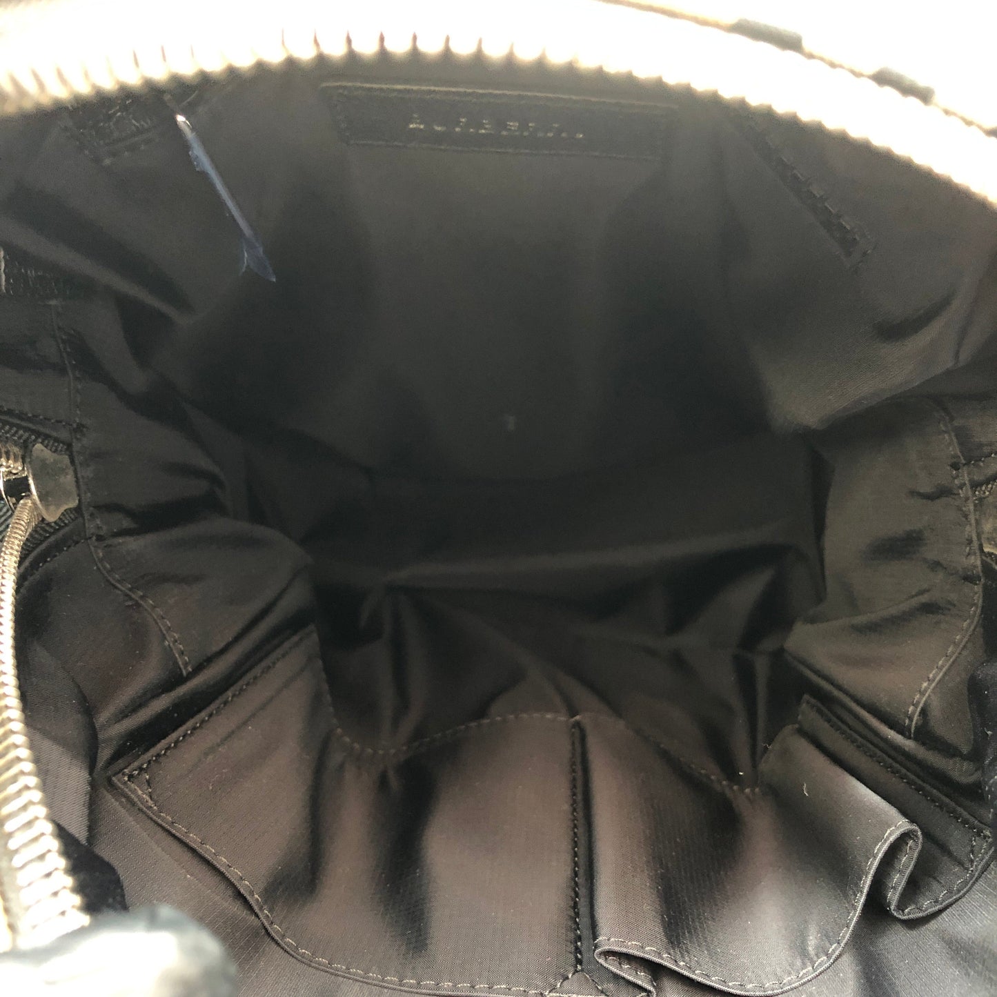 Burberry Check Nylon Leather Trim Backpack Beige