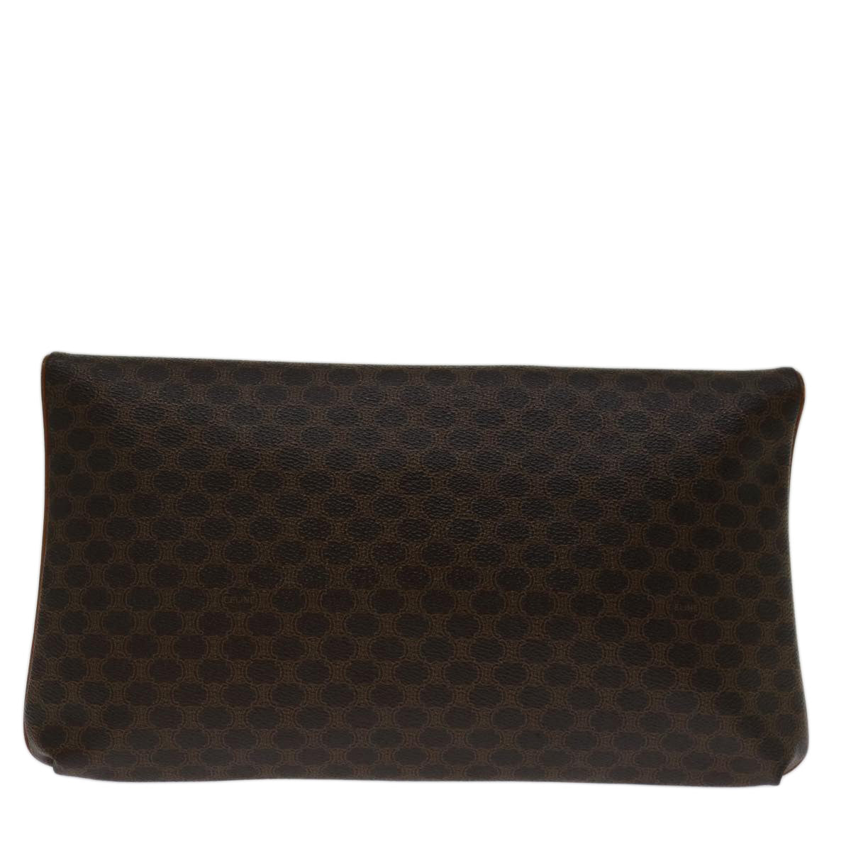 Luxury CELINE Macadam Canvas Clutch Bag PVC Brown 69683