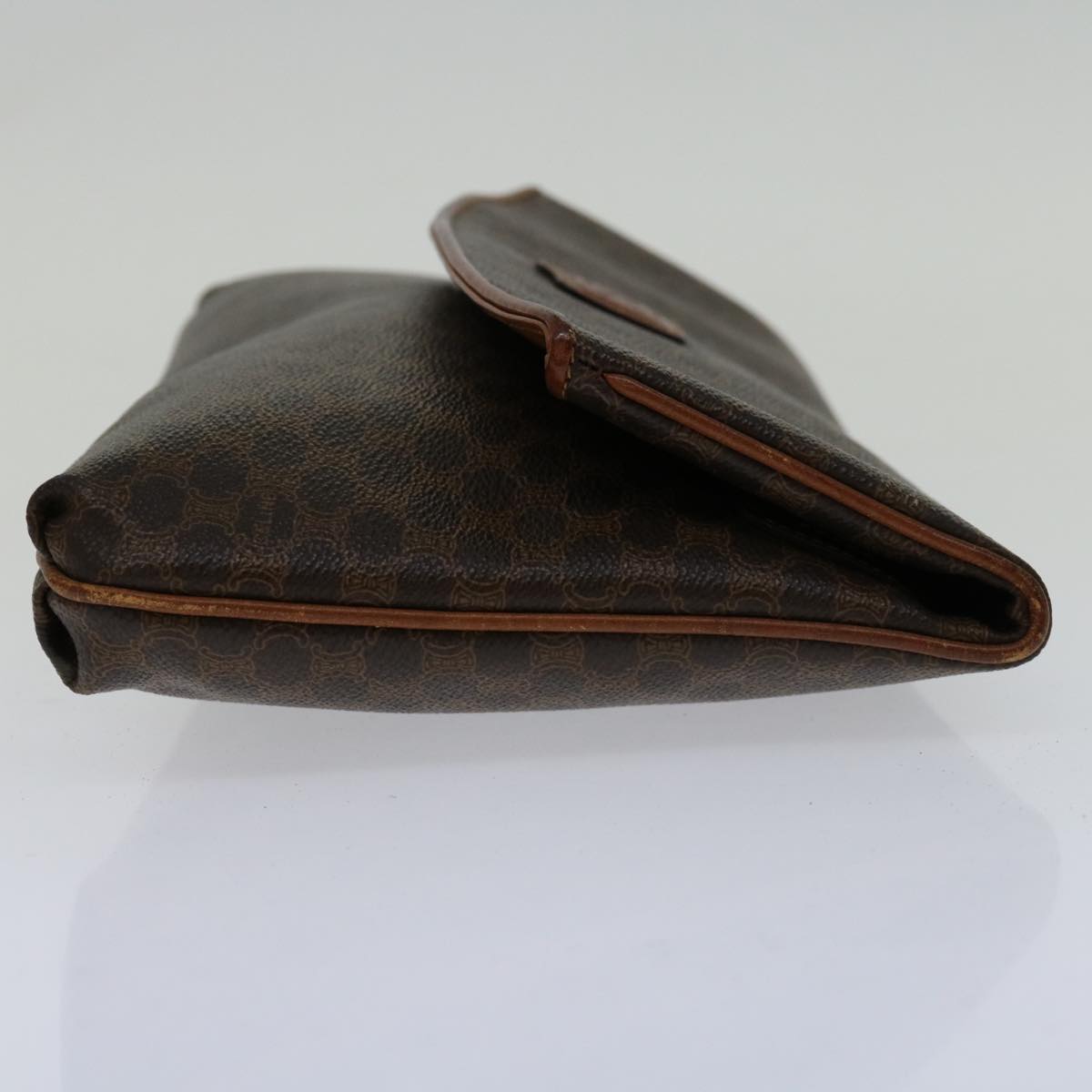 Luxury CELINE Macadam Canvas Clutch Bag PVC Brown 69683