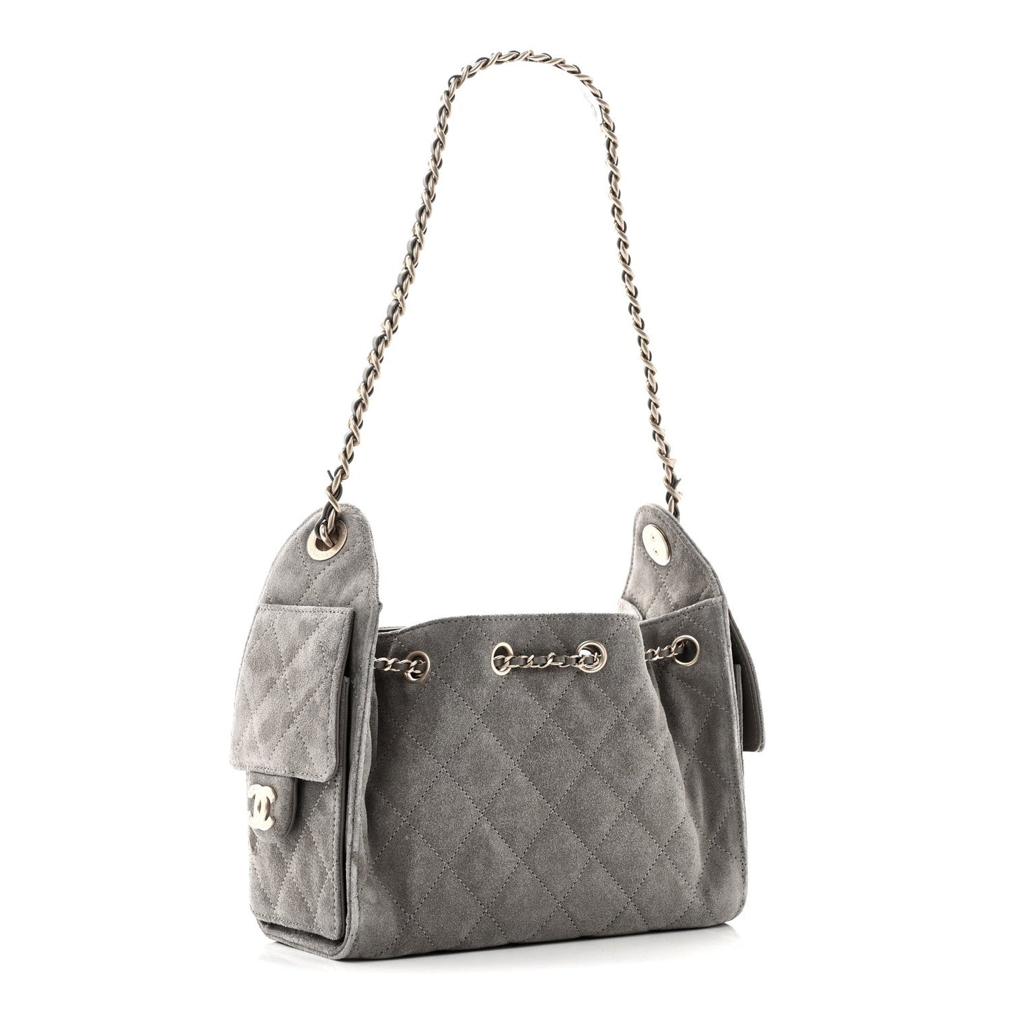 Chanel Suede Quilted Mini Chanel 25 Handbag - Rovelle Bags