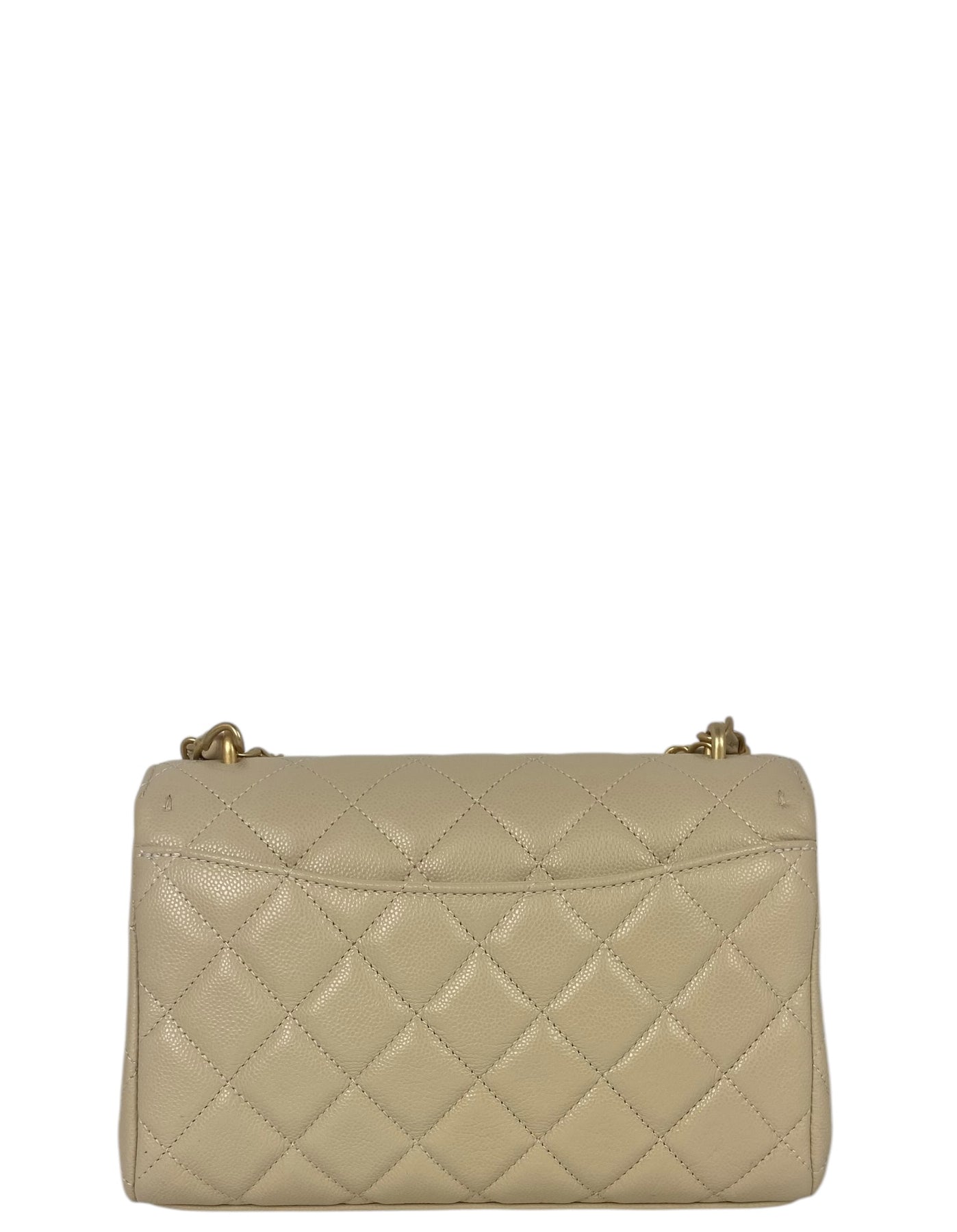 Chanel 2025 Beige Small CC Chain Flap Bag - Rovelle Bags