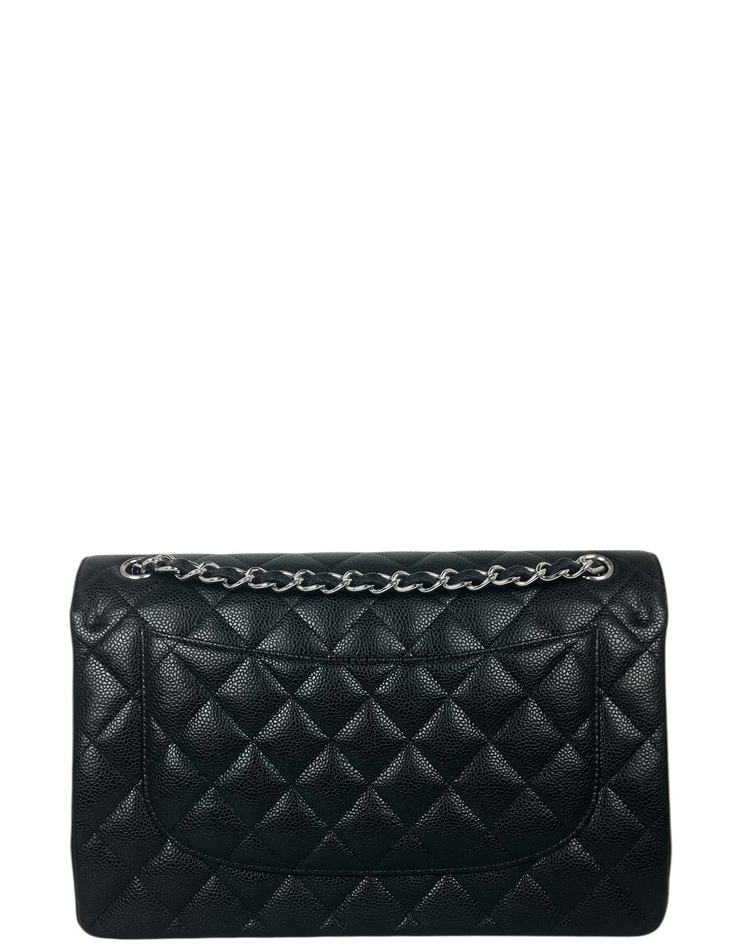 Chanel Black Caviar Leather Double Flap Flap Bag - Rovelle Bags