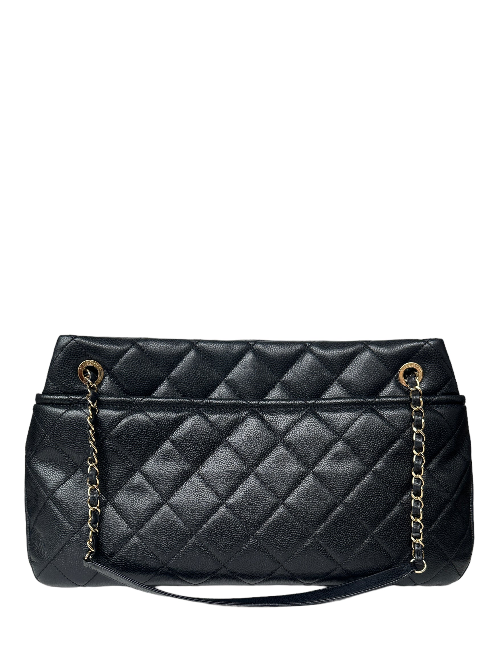 Chanel Black Caviar Leather Timeless Soft Tote Bag - Rovelle Bags