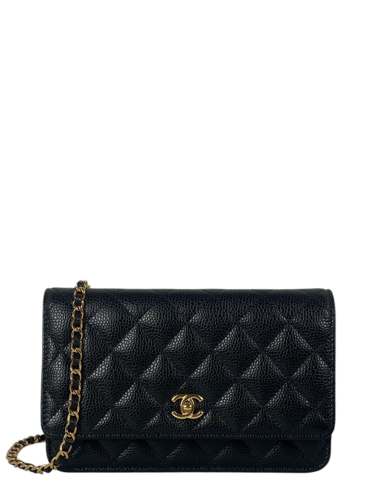Chanel Black Caviar Leather Twistlock WOC Crossbody Bag - Rovelle Bags