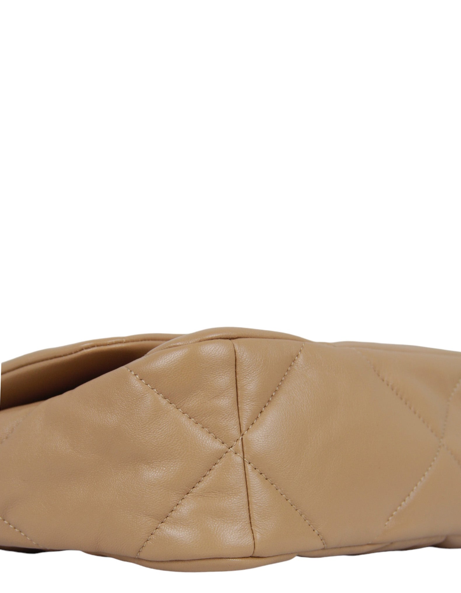 Chanel 2024 Dark Beige Lambskin Quilted Handbag - Rovelle Bags