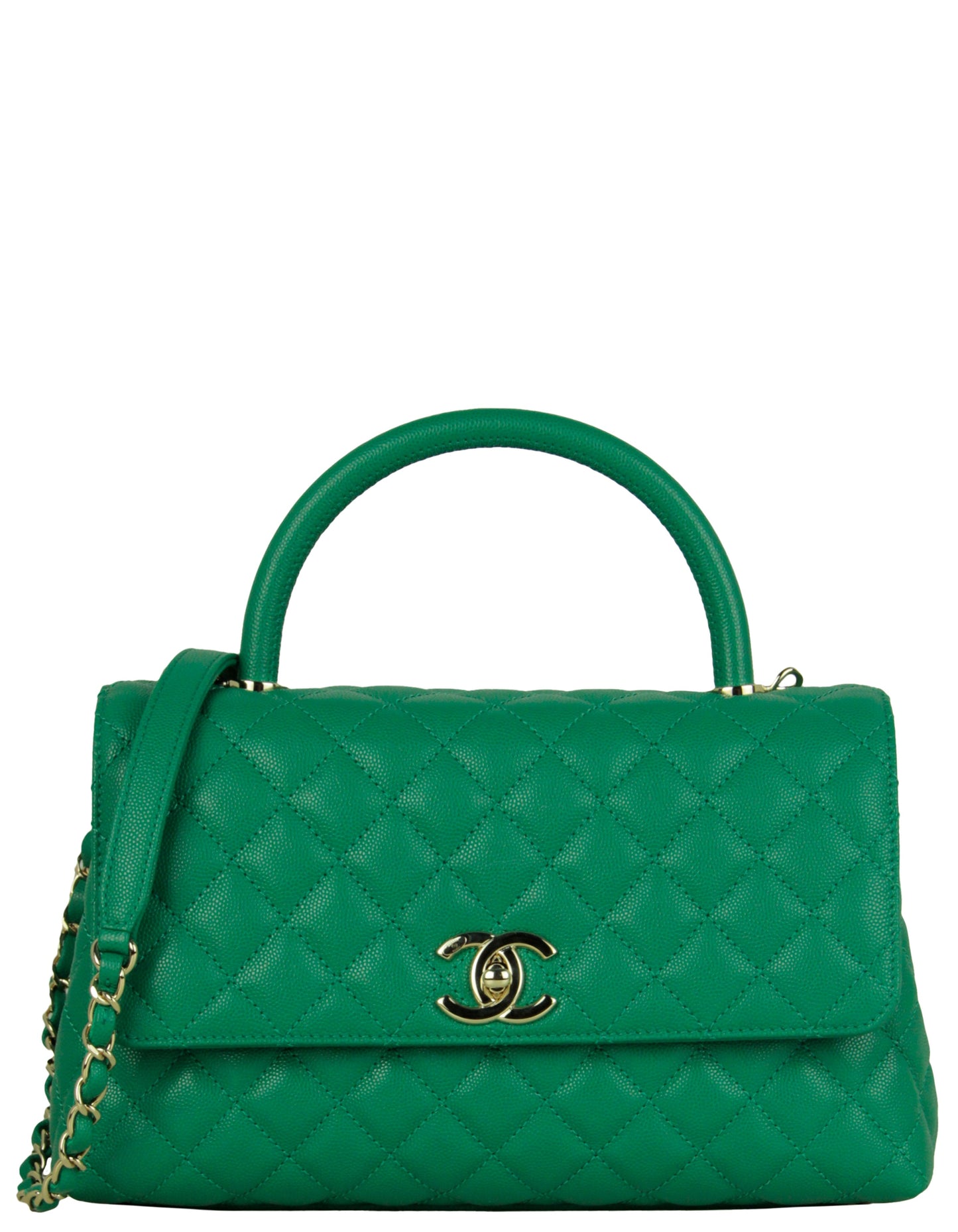 Chanel 2022 Green Caviar Quilted Small Flap Bag - Rovelle Bags