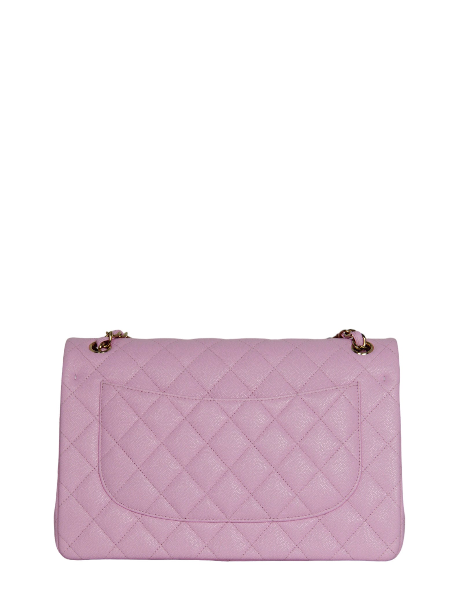 Chanel Lilac Caviar Leather Quilted Classic Flap Bag - Rovelle Bags