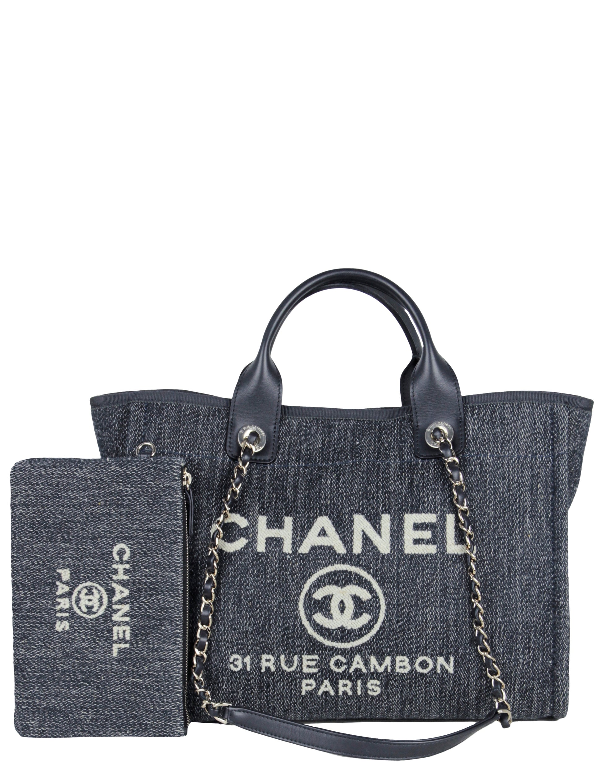 Chanel Mixed Fibers Small Deauville Tote Tote Bag - Rovelle Bags
