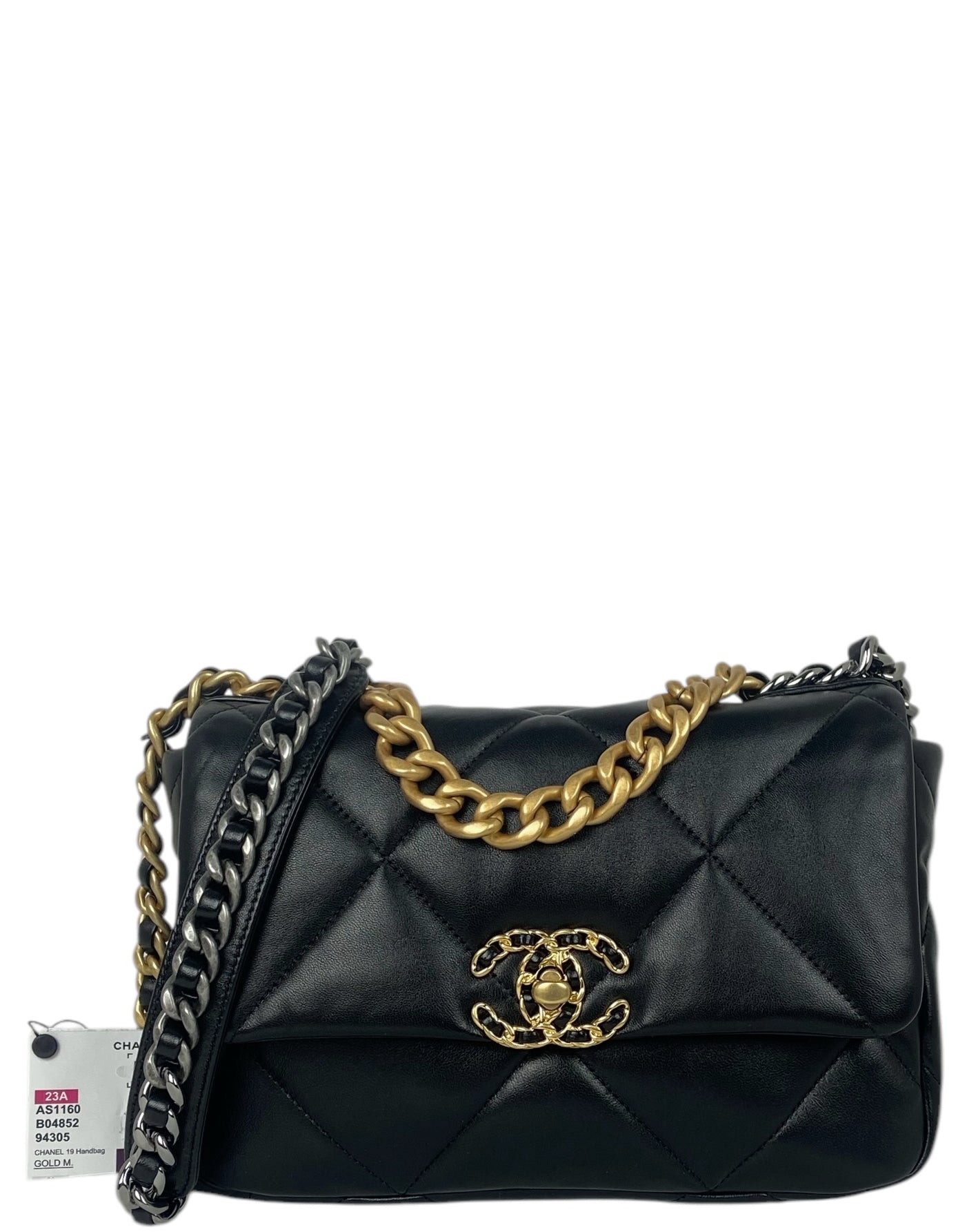 Chanel NWT Black Lambskin Quilted Medium Handbag - Rovelle Bags