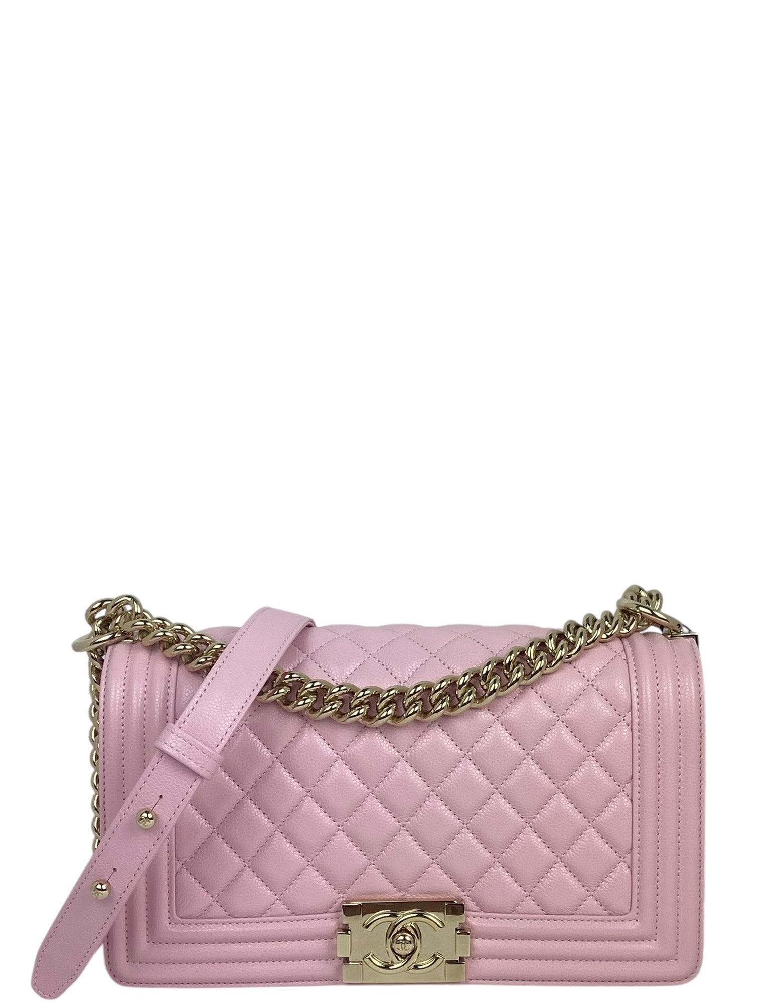 Chanel NWT 2025 Pink Caviar Medium Handbag - Rovelle Bags
