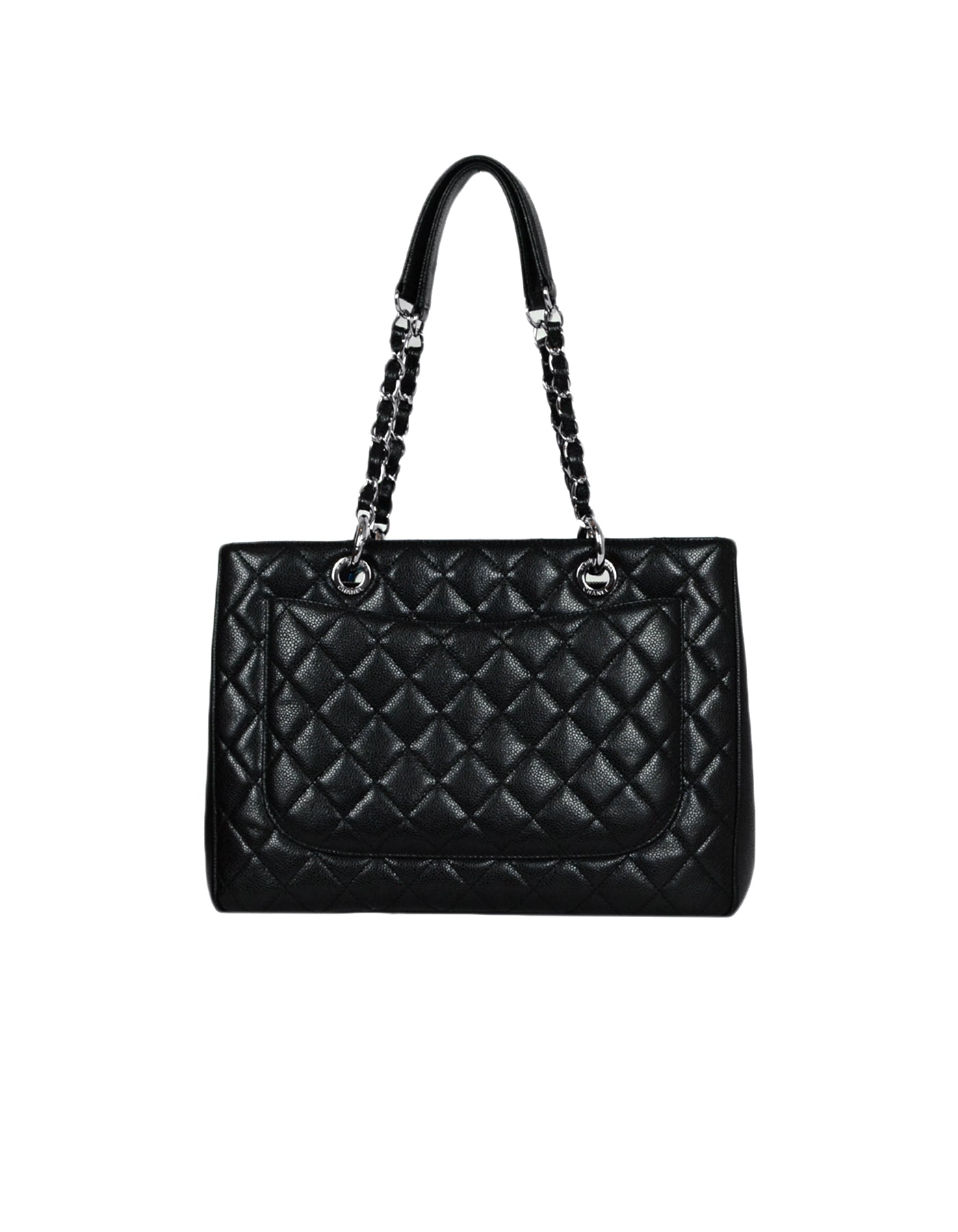 Chanel Black/Silver Caviar Leather GST Grand Tote Bag - Rovelle Bags