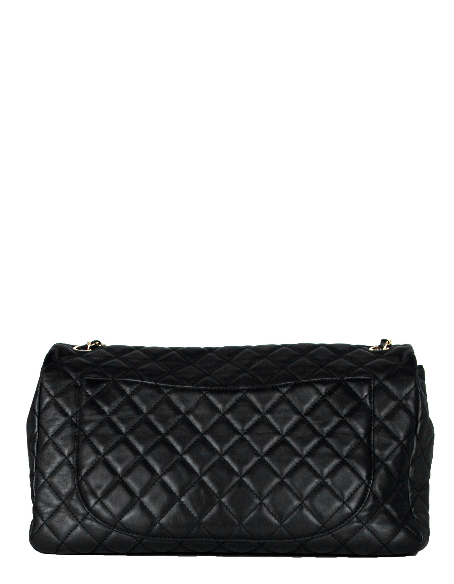 Chanel Black Leather Quilted XXL Airlines Flap Bag - Rovelle Bags