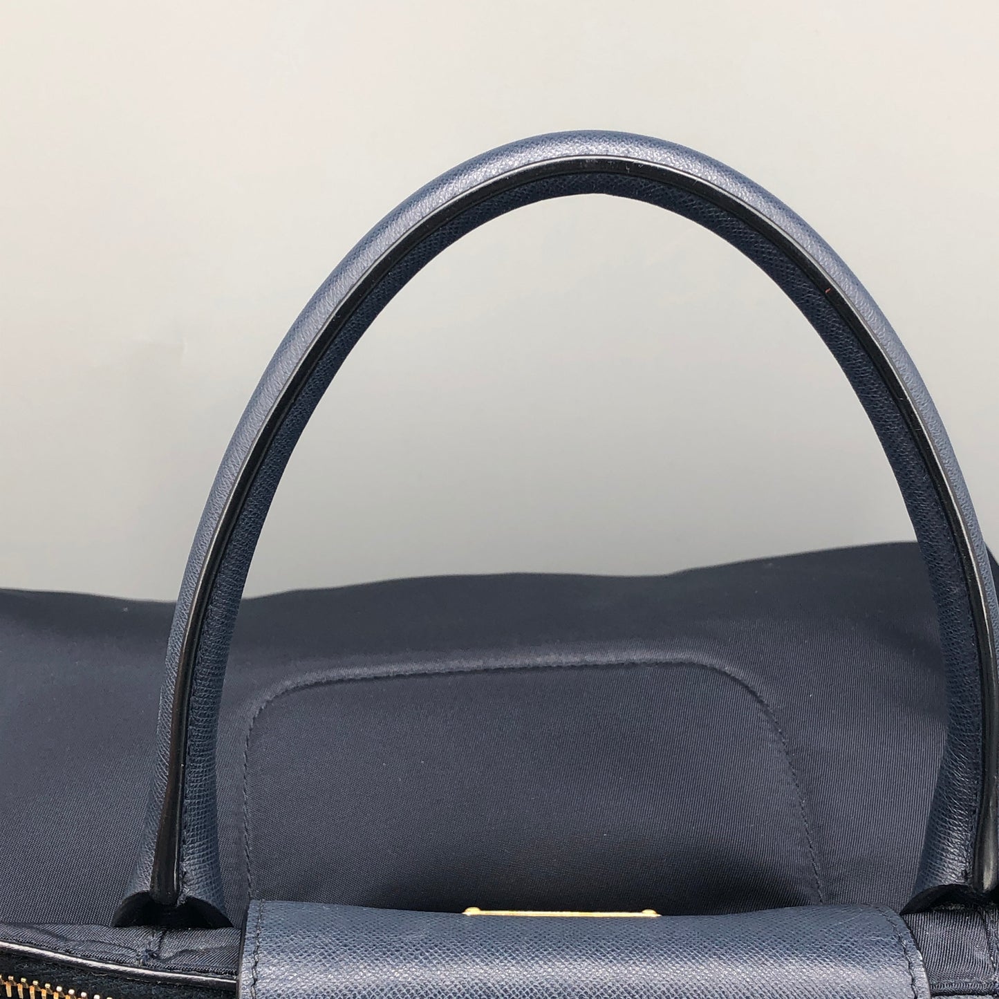 Prada Re-Nylon Tote Handbag Navy Blue