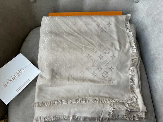 Louis Vuitton Cream Monogram Shawl (RRP £450)