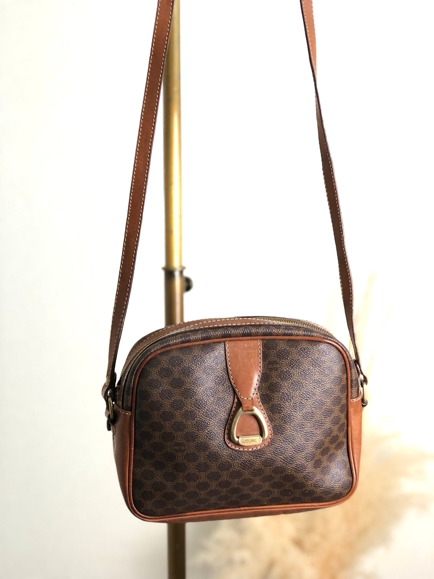 CELINE Macadam Shoulder bag Brown ytzpp5