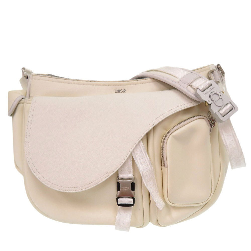 Christian Dior Shoulder Bag 1ADHO029USG Leather, Nylon white Sacai Collaboration Dior Sacai Saddle Soft Bag mens