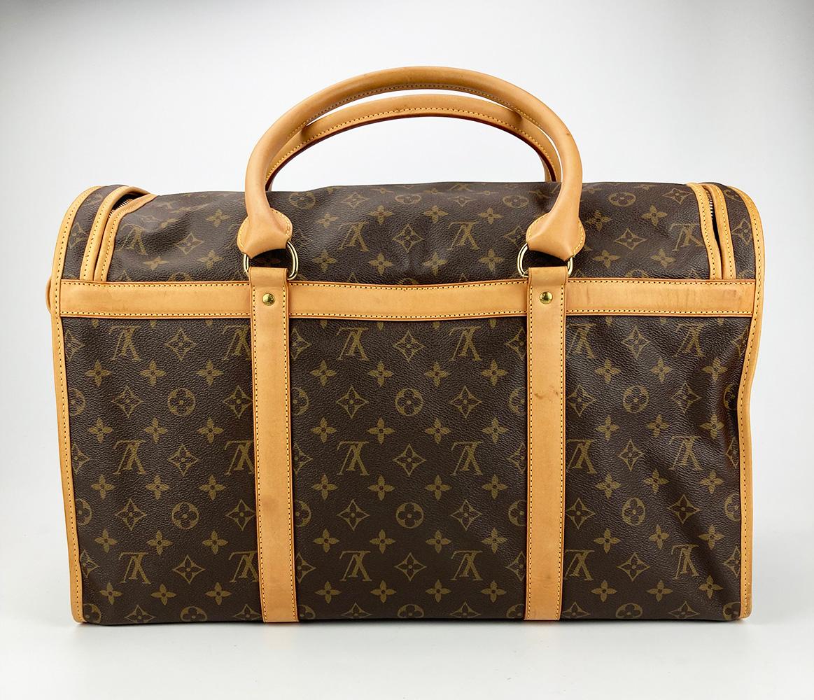 LOUIS VUITTON Monogram Sac Chien Pet Carrier 50