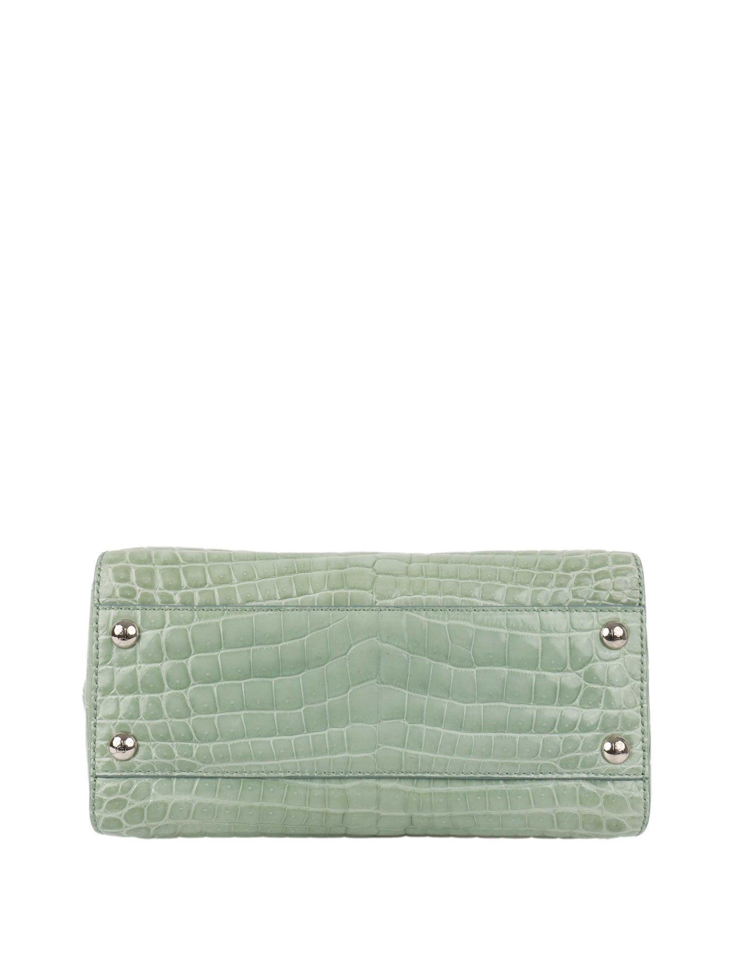 Fendi Peekaboo Crocodile Mini Mint Green