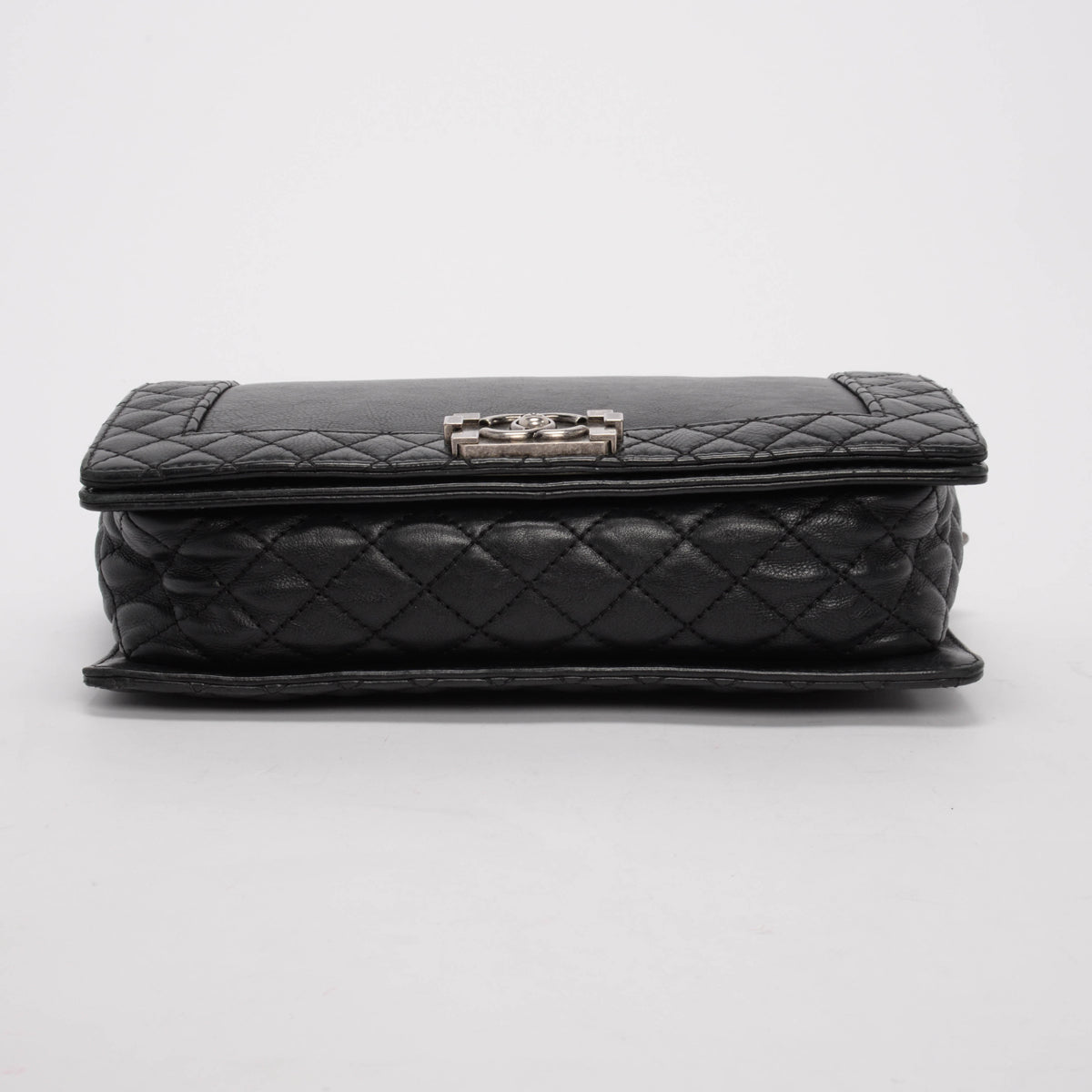 Chanel Black Calfskin Old Medium Reverso Handbag - Rovelle Bags