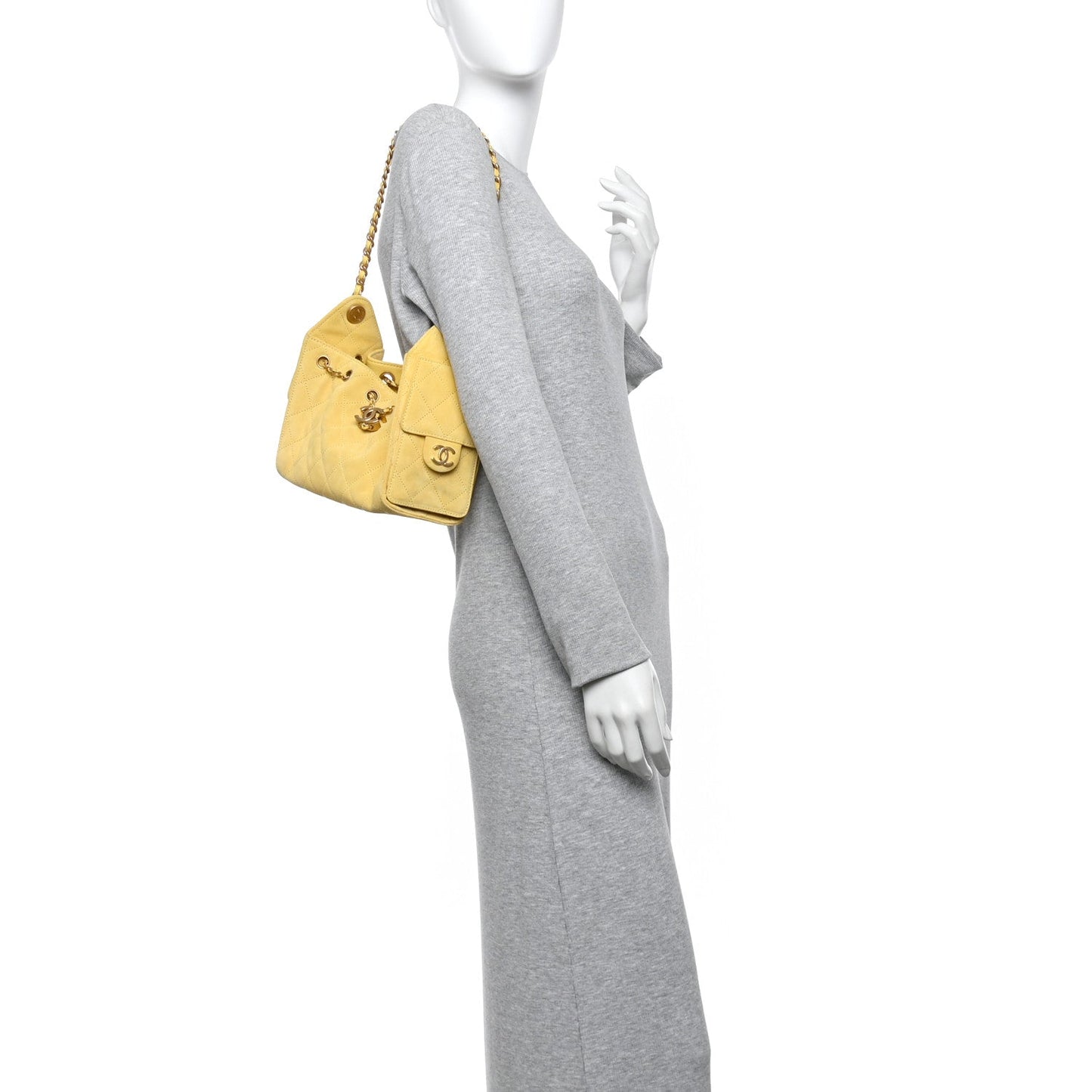 Chanel Suede Quilted Mini Chanel 25 Handbag - Rovelle Bags