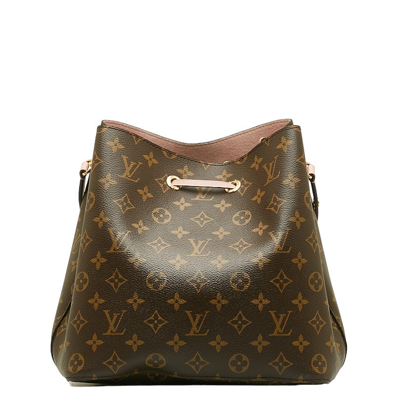 LOUIS VUITTON Louis Vuitton Monogram M44022 Shoulder Bag Rose Puddle Pink Brown Lady Stirling
