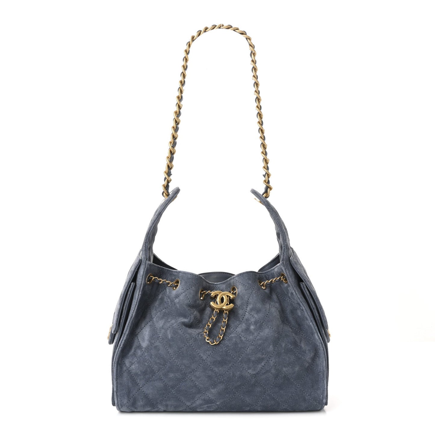 Chanel Suede Quilted Small Chanel 25 Handbag - Rovelle Bags