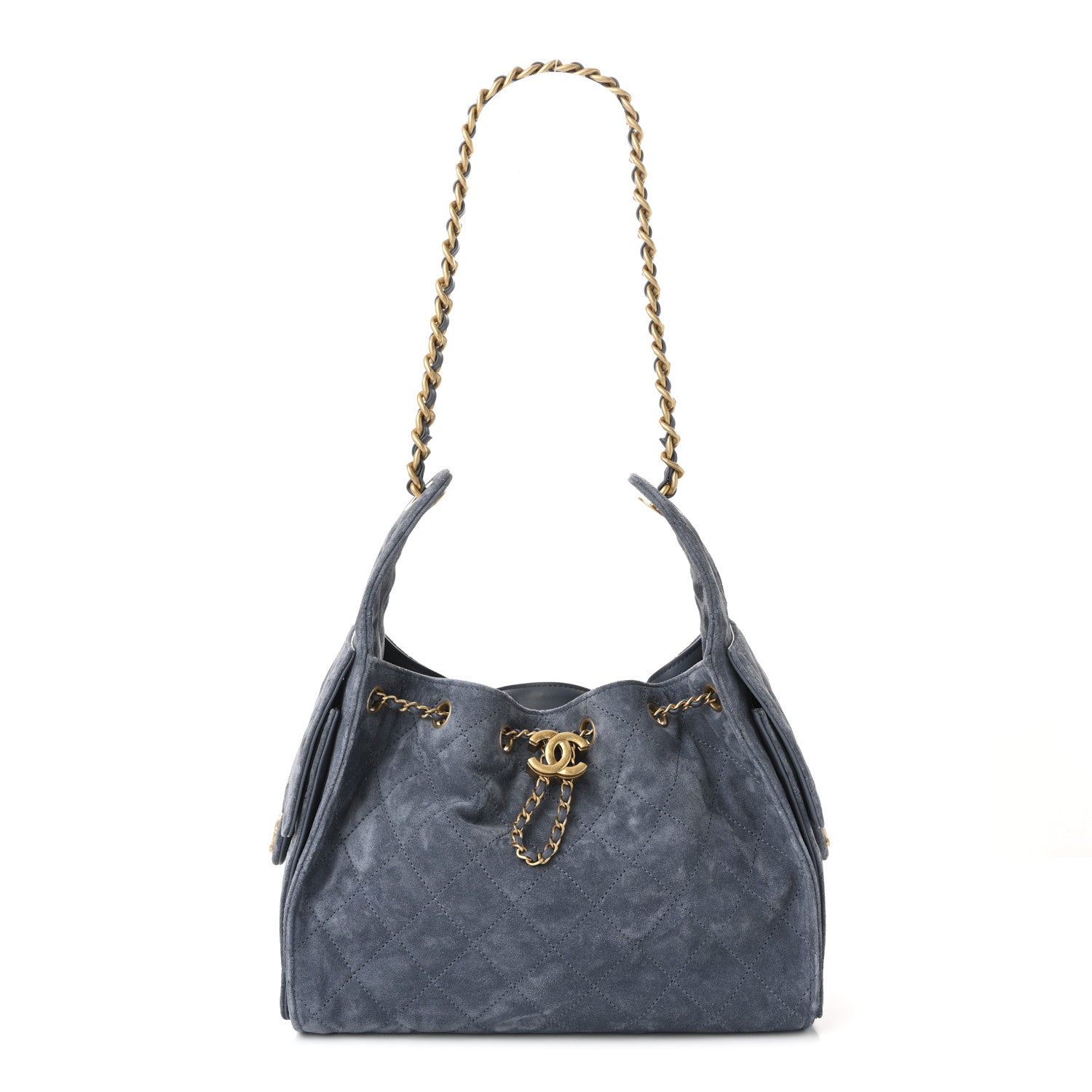 Chanel Suede Quilted Small Chanel 25 Handbag - Rovelle Bags