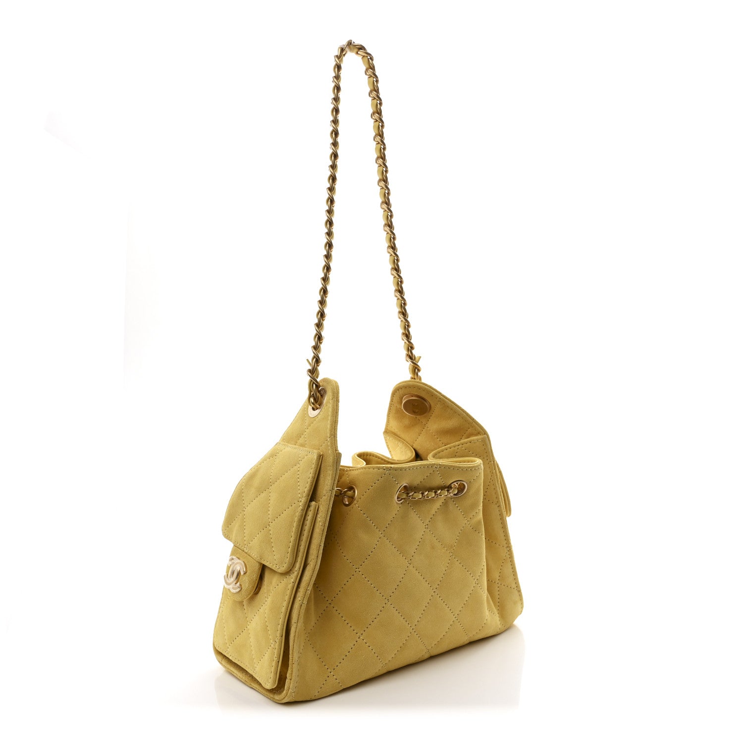 Chanel Suede Quilted Mini Chanel 25 Handbag - Rovelle Bags