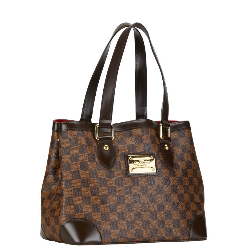Louis Vuitton Damier Hamsteed PM Handbag N51205 Brown PVC Leather Louis Vuitton