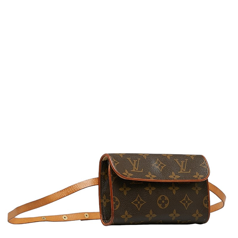 Louis Vuitton Monogram Poschet Florentine Body Bag West Bag M51855 Brown PVC Leather Louis Vuitton