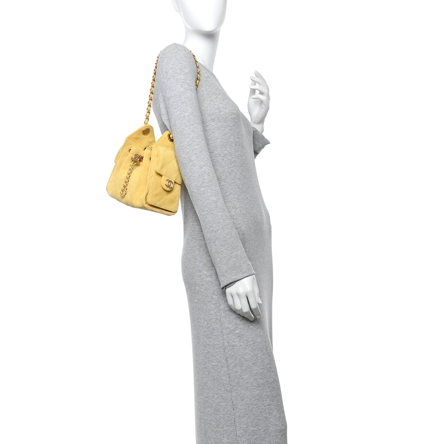 Chanel Suede Quilted Mini Chanel 25 Handbag - Rovelle Bags