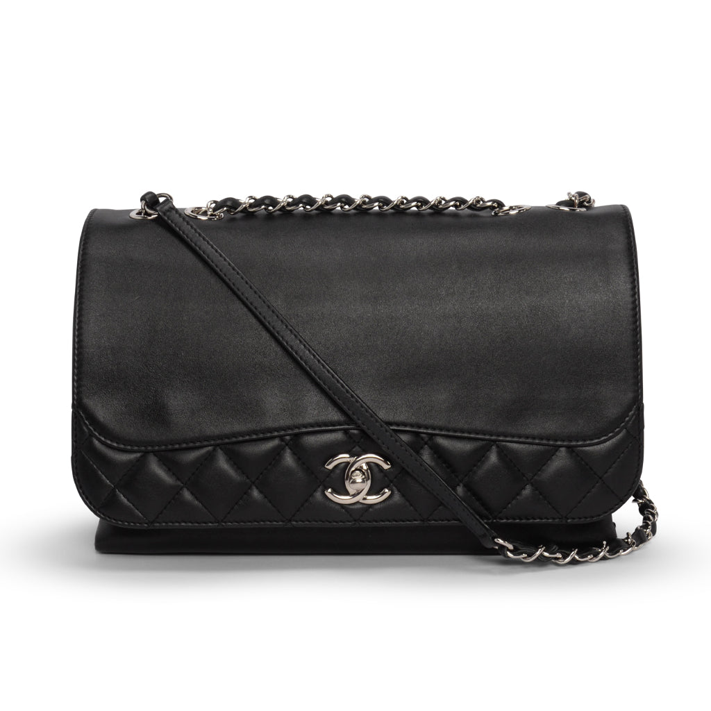 Chanel Black Lambskin Medium Tramezzo Handbag - Rovelle Bags