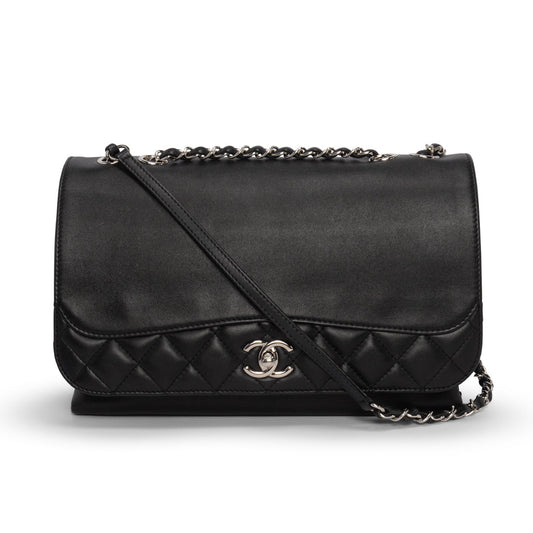 Chanel Black Lambskin Medium Tramezzo Handbag - Rovelle Bags