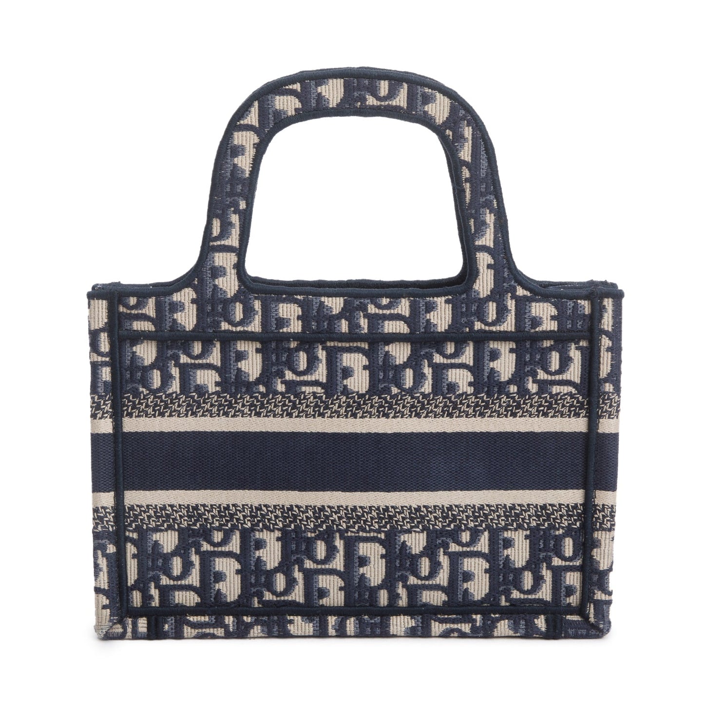 Christian Dior 2021 Blue Canvas Oblique Mini Book Tote