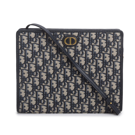 Christian Dior 2022 Blue Dior Oblique Jacquard Dea 30 Montaigne Pouch