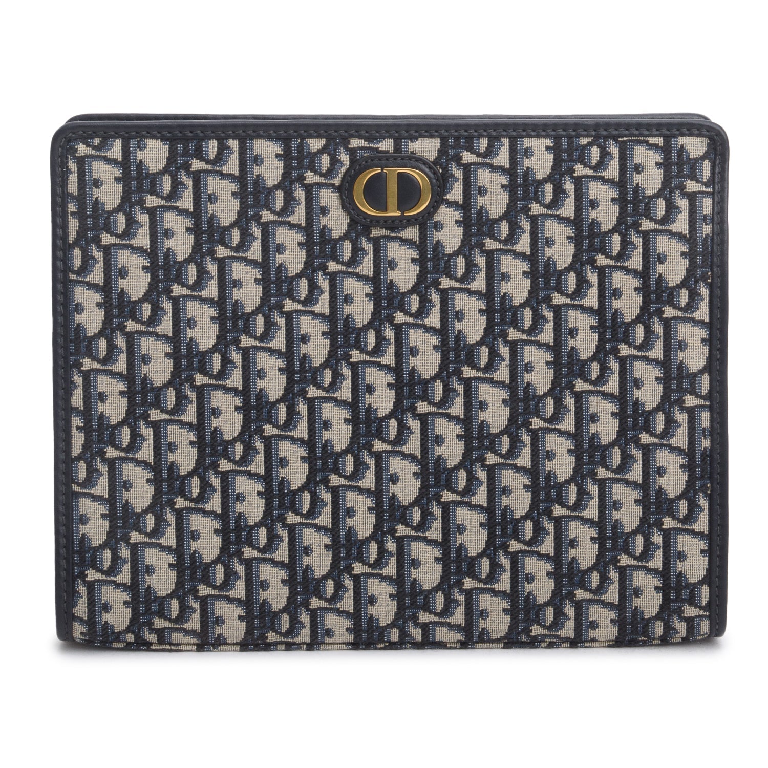 Christian Dior 2022 Blue Dior Oblique Jacquard Dea 30 Montaigne Pouch