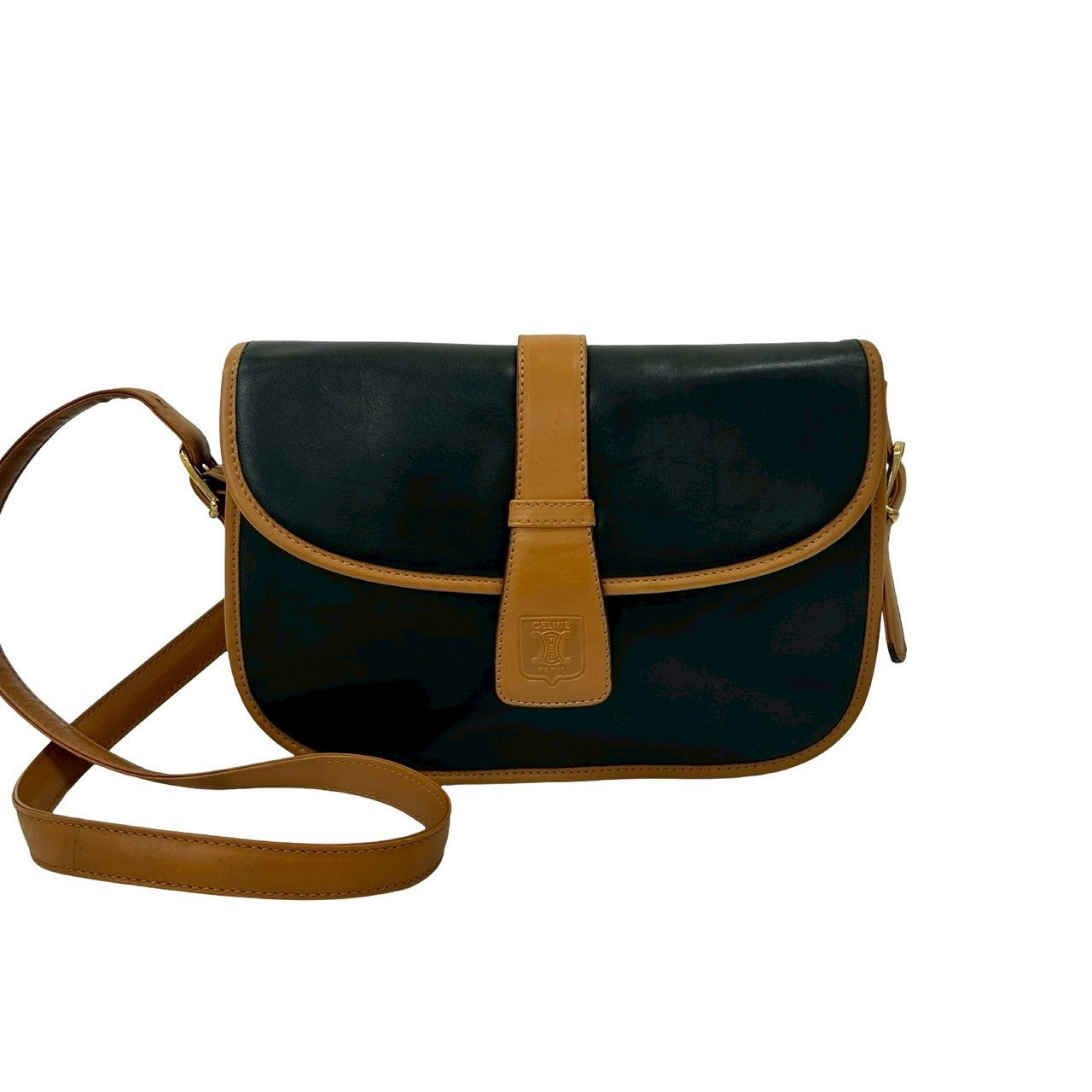 CELINE Shoulder Bag leather black