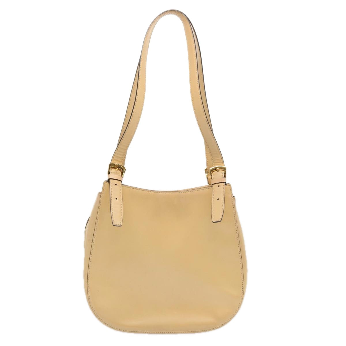 Luxury CELINE Shoulder Bag Leather Beige 70575