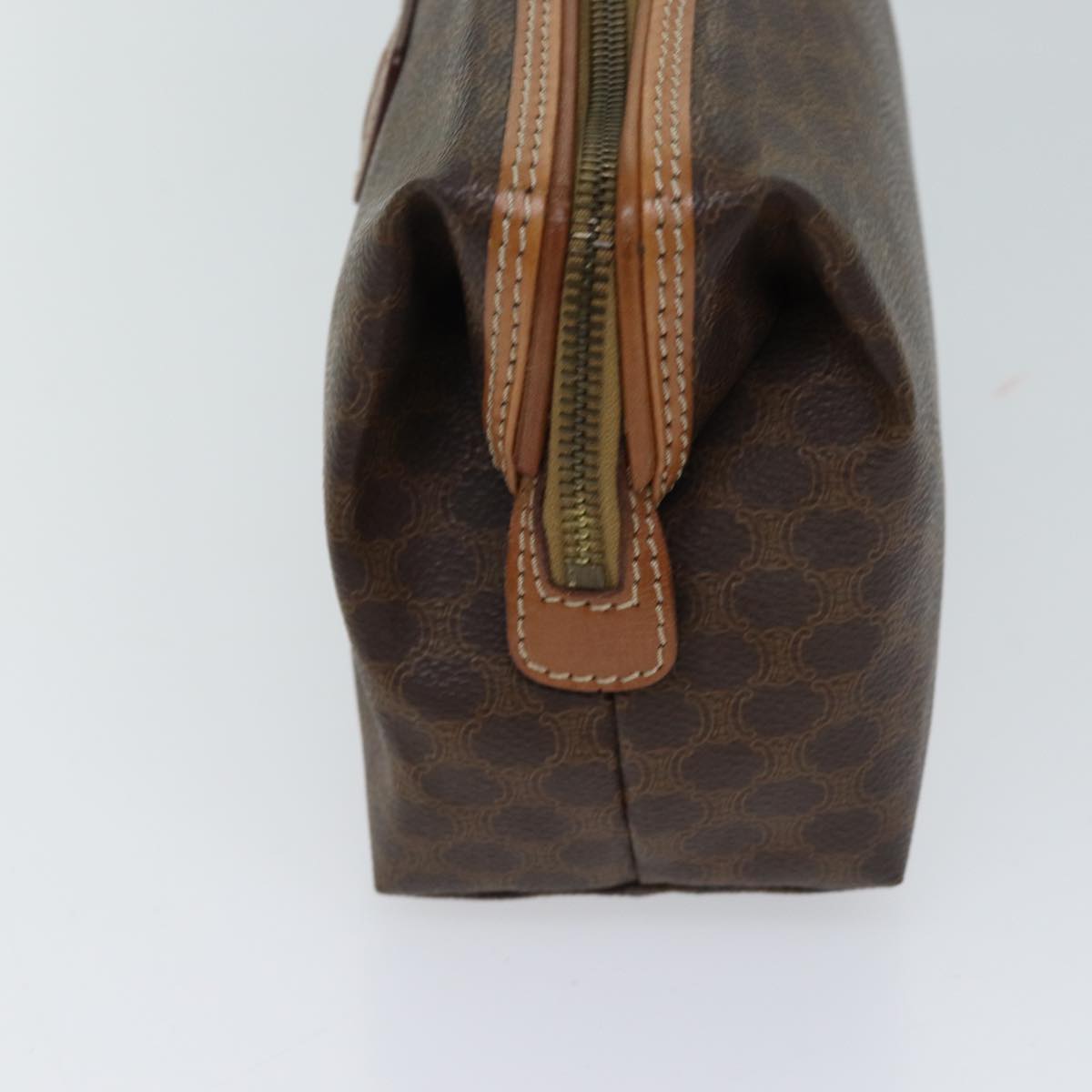 Luxury CELINE Macadam Canvas Pouch PVC Beige 70803