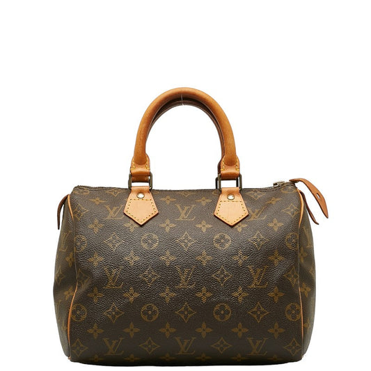 Louis Vuitton Monogram peed Bandriel 25 Handbag Mini Boston Bag M41113 Brown PVC Leather Louis Vuitton