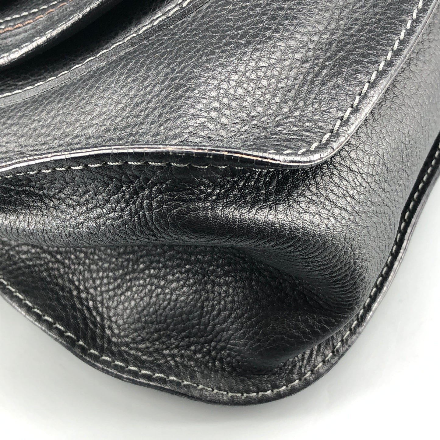 Chloe Black Marcie Large Grain Leather Tote Bag