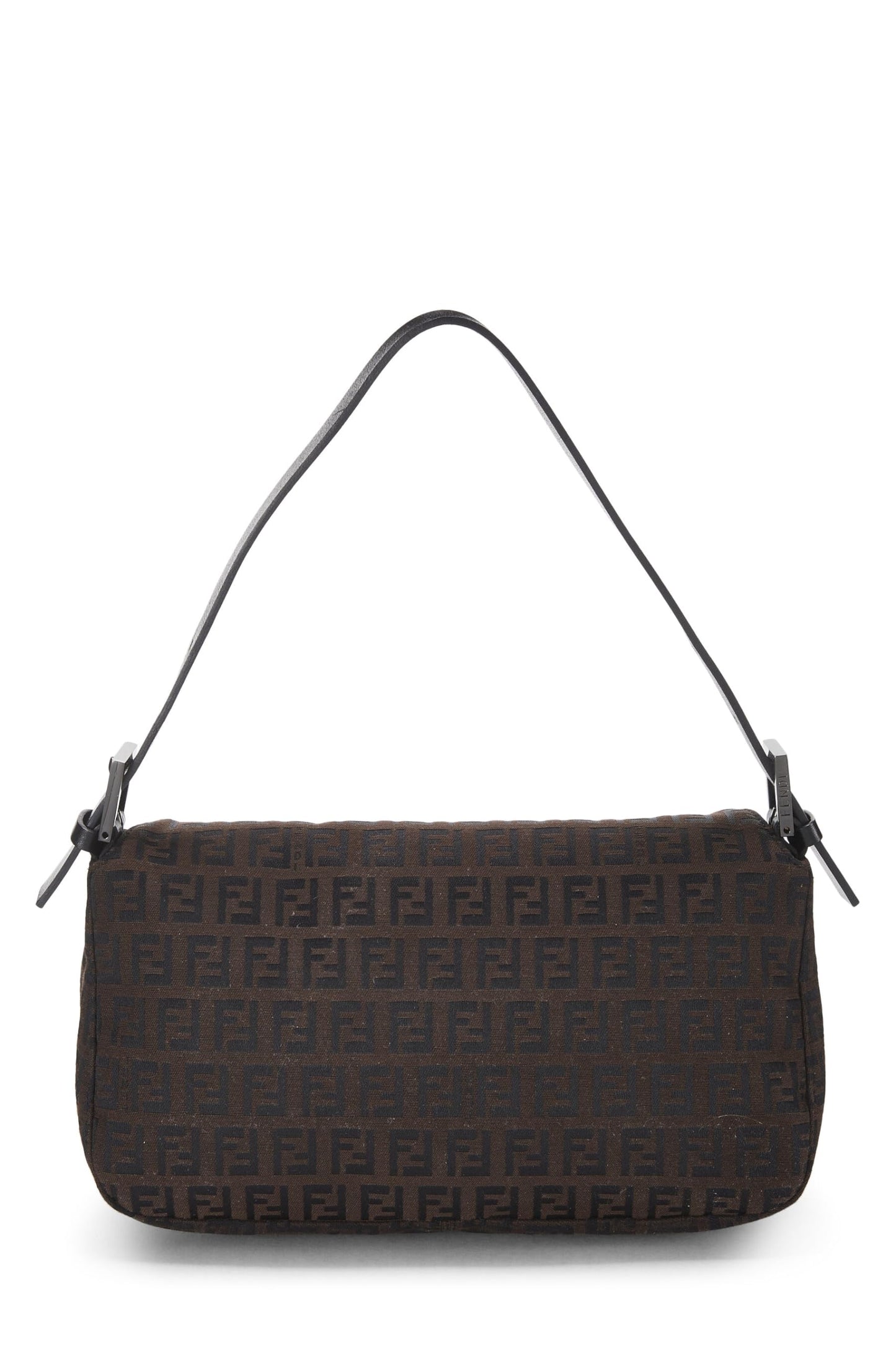 Fendi, Brown Nylon Zucchino Shoulder Bag, Brown